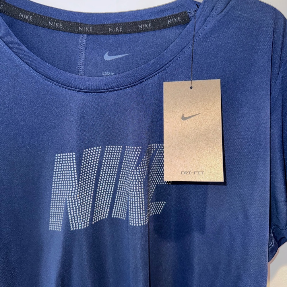 Nike Women's Navy Short Sleeve Performance Tee - Picture 5 of 5